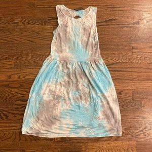 Tie Dye Backless Mini Dress